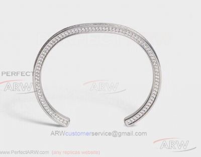 AAA Fake Celine Half-open White Gold Diamond Bracelet